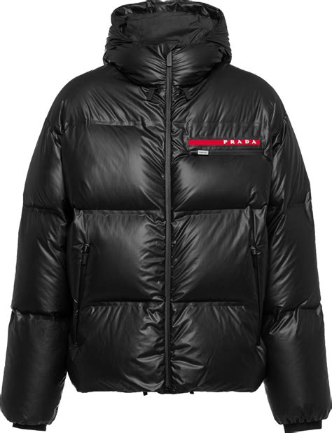 black prada puffer jacket mens|Prada linea rossa puffer jacket.